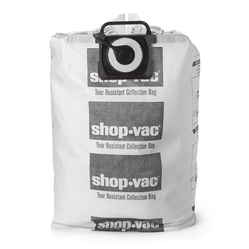 SHOPVAC Shop-Vac 9021433 Tear-Resistant Dry Collection Vacuum Bags, Fits 12-20 Gallon Tanks, Efficient Debris and Dust Collection, (2-Pack) - Image 3